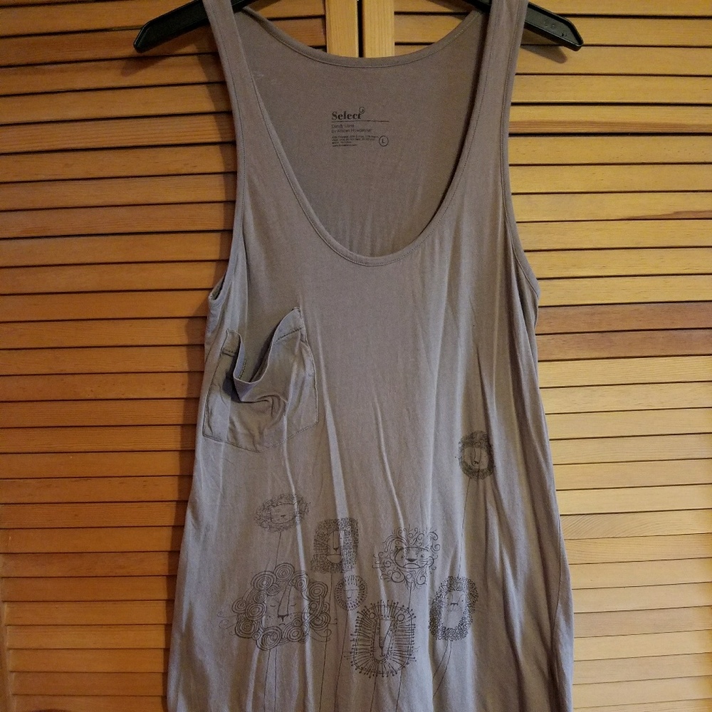 Threadless tunic tank Select Dandy Lion pattern